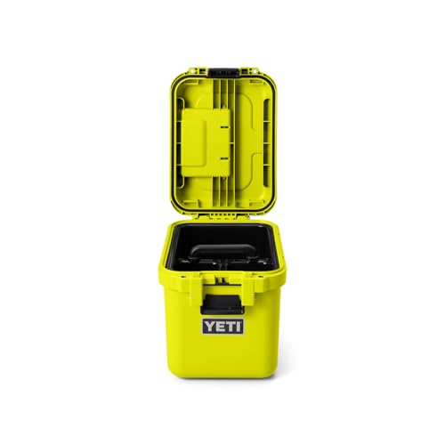 Image of YETI LoadOut 15 GoBox Divided Waterproof Cargo Case, Dry Box, Camera Case, Fishing Tackle Box, Firefly Yellow