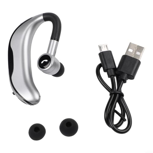 Auriculares deportivos Bluetooth inalámbricos, 17 horas de duración de la batería, resistentes al agua con micrófono, ligeros para correr y fitness, carga rápida, negro (gris)