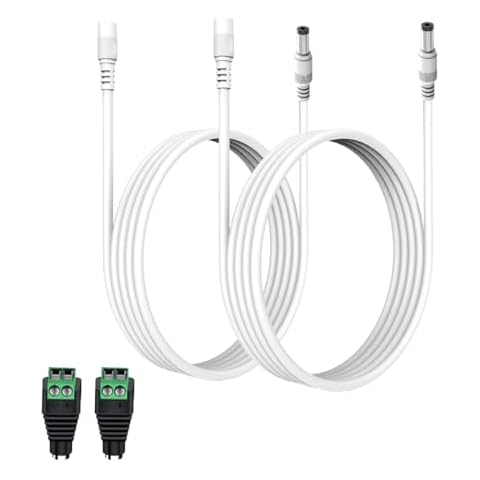 Lonnky 1 Meter Power Extension Cable with LED Connectors Cover