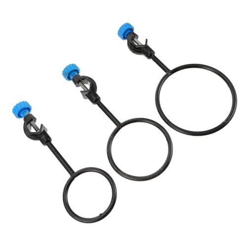 VILLFUL 3pcs Laboratory Closed Ring Experiment Support Ring Distillation Apparatus Stand Support Ring with Clamp Iron