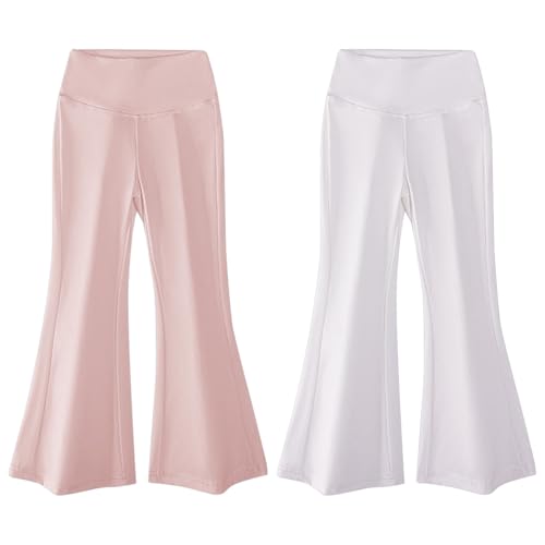 Pantalon bootcut fille legging évasé sport taille haute extensible lot de 2 pièces