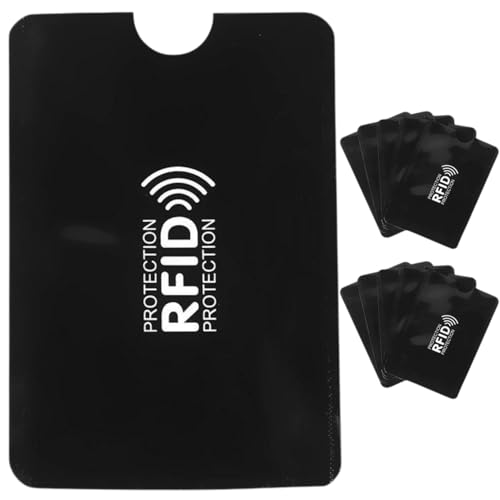 10 Envelopes Rfid Bloqueador Cartão de Crédito Débito Contactless Proteção de Cartões Bancários Aproximação Anti-Fraude (Cor Preto)