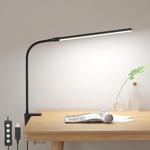Lepro Clamp Desk Lamp with Dimmable Light Cover