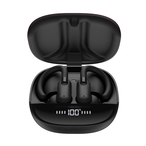 Mixx StreamBuds Sports Charge 2 True - Auriculares inalámbricos sobre la oreja, auriculares inalámbricos Bluetooth, auriculares de entrenamiento, 32 horas de tiempo total de reproducción, ganchos