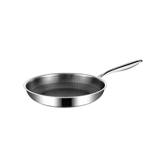 TalingMA Non Stick Frying Pans, Hybrid Frying Pan with Cool-Touch Handle, Nonstick Stainless Steel Cookware, Dishwasher Safe, PFOA Free Cookware, Easy Use in the Kitchen, 9 Inch