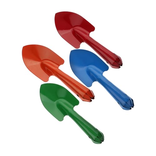 FUNOMOCYA 4 Sztuki Mini Metalowych Łopat Ogrodniczych Do Kopania i Przesadzania Roślin Lekkie i Wytrzymałe Narzędzia Do Gleby Kompaktowe Szpadle Ogrodowe dla Chłopiec Dziewczynka i Dorosłych