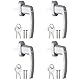 AUTOUTLET Fenstergriffe abschließbar, 4pcs Fenstersicherung Kinder Fensterschloss Aluminium in Stiftlänge 35mm, abschliessbarer Fenstergriff mit 8 Schlüsseln für Fenstertür Balkontür usw(Grau)
