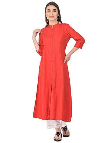 Image of Pistaa's Women's Cotton Regular Fit Casual Kurta