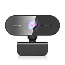 【Full HD 1080P Webcam for PC】High quality with exquisite appearance. High definition with 1080P video call. Webcam with microphone comes with a full HD glass lens, giving you stunning clarity and detail. The glass lens of web cam captures sharp image...