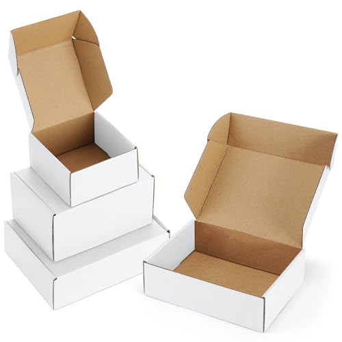 Poever Assorted-Sizes-Shipping-Boxes-45-Pack: 4x4x2 &...