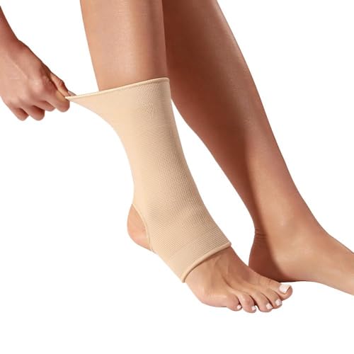 WrtmyR 2 Pack Ankle Brace Compression Sleeve, Ankle Wrap & Ankle Support for Women & Men, Ankle Compression Sock for Sprain, Swelling, Plantar Fasciitis, Tobillera (XXL Nude)