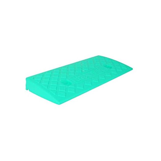 Z-W-Dong plast ramper 3 cm/5 cm halkskyddsmatta lutning startsida handikappade rullstolsramper hotell restaurang tröskel rampar ramper (färg: Grön, storlek: 50 x 22 x 5 cm)