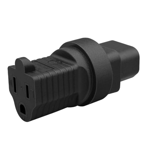 JORINDO Computer Power Adapter Cord NEMA 5-15R Receptacle to IEC320 C14，PDU USA UPS Extension Power Plug Adapter,IEC C14 Male Plug to Nema 5-15R US 3 Pin Female Power Adapter Connector (C14 to 5-15R) - Thumbnail 5