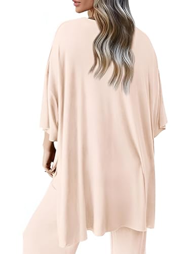 Image of TYSORT Women Casual Summer co ords Set Track Suit Oversized Top Baggy Pant,Top and Pajama Set