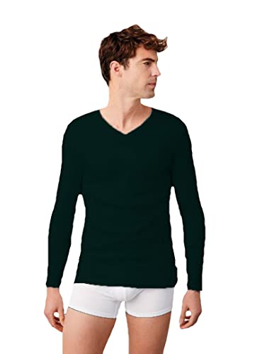 YSABEL MORA - Tee-shirt intérieur molletonné manches longues col V, Noir , S Cover