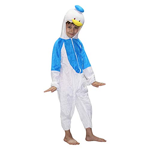 Image of Kaku Fancy Dresses Duck Cartoon Costume -Blue & White, 5-6 Years, For Boys & Girls