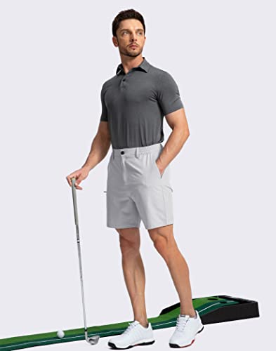 Image of Pinkbomb Men's Golf Shorts with 6 Pockets Stretch Quick Dry Hiking Work Dress Shorts for Men