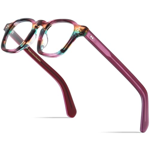 Image of HEPIDEM Acetate Glasses Frame Men Women Square Eyeglasses Optical Spectacles MZEPH