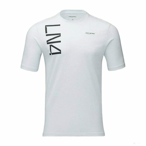 McLaren Camiseta Lando Norris, Castore, Core, hombre, blanco, mercancía oficial, TM1396W