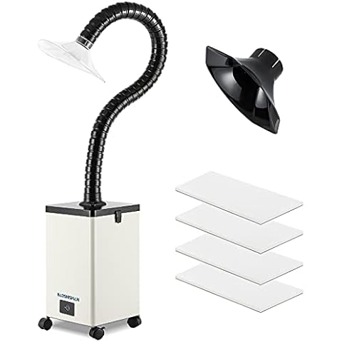 BAOSHISHAN Solder Fume Extractor 3-Stage Filters 147CFM Strong Suction Soldering Smoke Absorber Welding Sucker Double Dust Holding Capacity for DIY Soldering Welding Work Air Purifier Cover