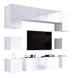 Dieses Produkt - die Wohnwand - ist die perfekte Kombination aus modernem Design und funktionaler Aufbewahrung. Die Front in Weiß Glanz verleiht der Wohnwand einen eleganten und zeitgemäßen Look, während der Korpus in Weiß Matt für einen harmonischen Kontrast sorgt.