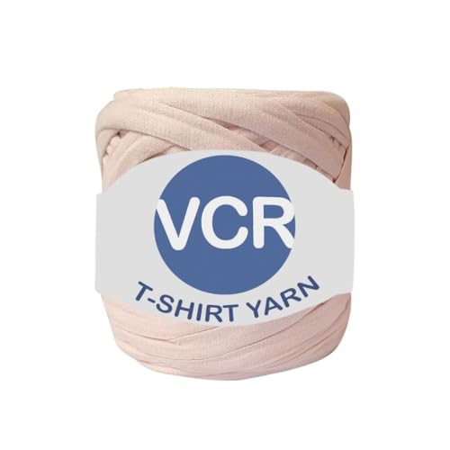 Image of VCR Powder Pink Big T-Shirt Yarn, 100 Meters Length, Recycled & Fashionable Craft Yarn, Pack of 1, Suitable for Crochet, Knitting & DIY Bags, Baskets, Cushions & Home Decor Projects