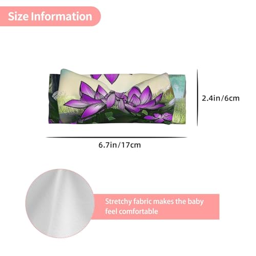 Comic like lotus flower Baby Headbands Soft Nylon Hairbands with Stretchy Bows Girls Hair Accessories for Newborn Infant Toddler Kids3