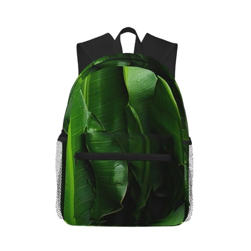 Sac à dos imprimé feuilles de bananier pour ordinateur portable