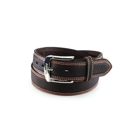 ARIAT Men's Two-Tone Contrast Edge Leather Belt, Brown, 30