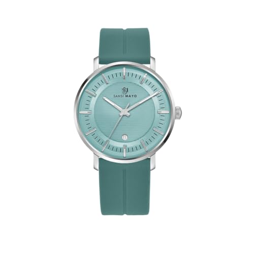 Image of Analog Watch for Men with Silicone Band | Magnetic Lock Strap | Japanese Quartz Movement | Water Resistant | Formal & Casual Wristwatch Gift