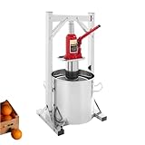 Armanyya 12L Hydraulische Obstpresse, 304 Edelstahl Fruchtpresse...