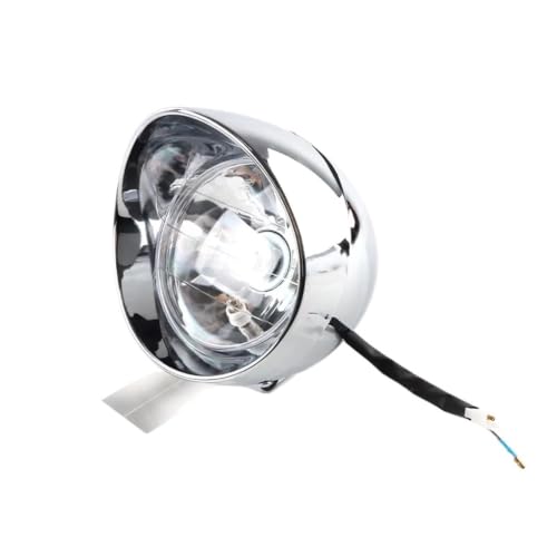 Phare de moto universel chromé en obus pour Cruiser et Shadow