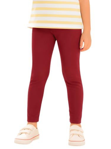 Image of Pilolo Kids Soft Cotton Lycra Solid Ankle Pocket Leggings for Girls