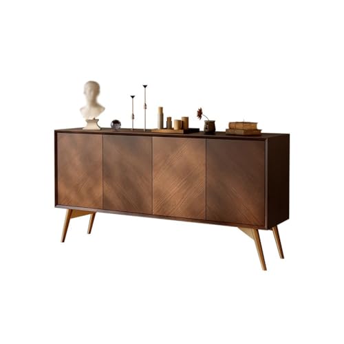 CUISGOR Aparadores para Comedor Aparador de Comedor de Madera Maciza, Mueble de Almacenamiento de Pared for Sala de Estar, Mueble de Entrada Retro Bufetera(160cm)
