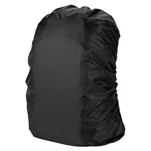 NewIncorrupt Regenhoes Rugzak 20L-80L Waterdichte tas Outdoor Camping Wandelen Klimmen Stof Regenhoes Zwart