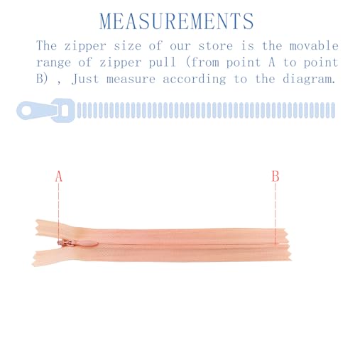 Image of ANPURZII 2PCS #3 22 Inch Cherry Blossom Pink Invisible Zippers for Sewing Skirts, Nylon Coil Bulk Zippers for Pocket, Pillow(Cherry Blossom Pink 22 inch 2PCS)