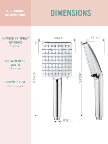 Pommeau de douche haute pression anti chlore à filtre 20 étapes - 7