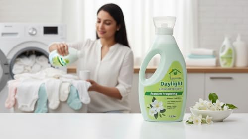 Image of Daylight India Liquid Detergent Combo Pack 2 Liter | Premium Laundry Cleaner with Jasmine Freshness | Tough on Stains, Safe on Skin