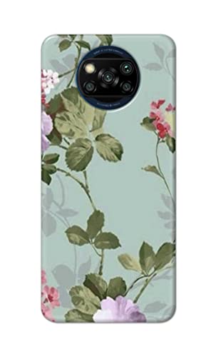 Image of Printed Hard Back Cover Case for Mi Poco X3 | Poco X3 Pro | Poco X3 NFC Back Cover (Floral Painting) -1302