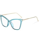 FEISEDY Oversized Cat Eye Glasses Frame with Clear Lenses Eyewear for Women B2460