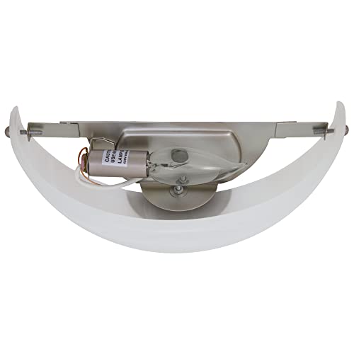 Design House 511584 Millbridge Traditional 1-Light Indoor Dimmable Wall Sconce With Alabaster Glass For Bathroom Hallway Foyer, Satin Nickel Finish thumb #2