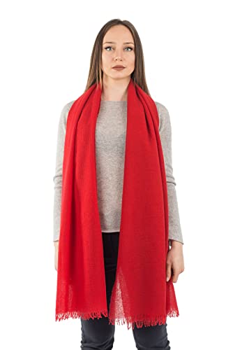 Dalle Piane Cashmere - Pashmina aus 100% Kaschmir - Made in Italy - für Frau, Farbe: Rot, Einheitsgröße Cover