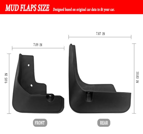 Image of Mud Flaps Mud Guards Fit for 2012-2014 Toyota Camry, Front & Rear Mud Splash Guards Accessories - 4 Pc, Black