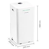 TROTEC TTK 27 HEPA Dehumidifier for Home and Air Purifier - 12L/Day, 15 m² / 37 m³ Coverage, Night Mode Functionality - Efficient Dehumidifier and HEPA Air Purifier for Optimal Indoor Air Quality - Image 2