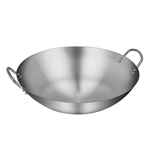 Wok de acero inoxidable 32cm sin revestimiento miniatura 1