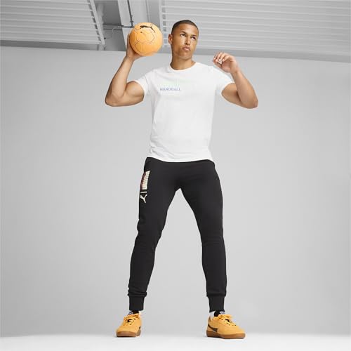 Puma Unisex-Handball-Hallenschuh für Erwachsene, Sun Stream-Puma Black-Caramel Latte, 10 UK – Ansicht 2