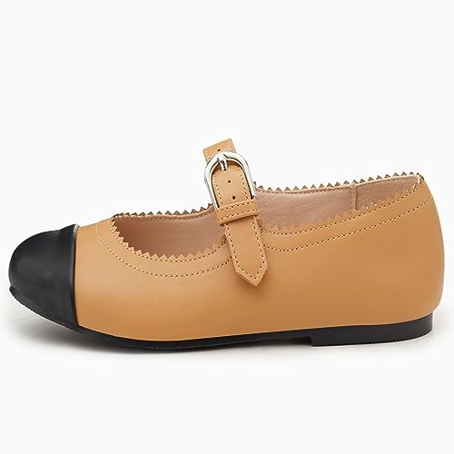 Coutgo Girls School Uniform Dress Shoes Mary Jane Ballet Flats Princess Wedding Shoes Toddler Little Big Kid4