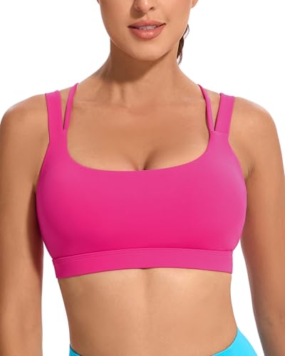Image of RUNNING GIRL Sports Bras for Women,Padded Strappy Sports Bras Criss-Cross Back Medium Support Sports Bras with Removable Cups