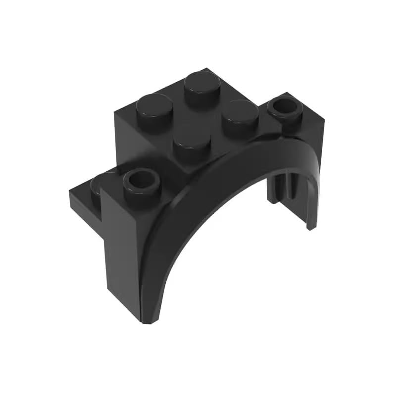 Transportation Wheel Arch, Mudguard 4x2 1/2x2 1/3 10PCS Compatible with Lego 18974 GDS-2021 Classic Bulk Toy MOC Color:Black — image 1