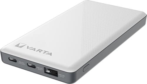 VARTA Power Bank 10000mAh, Powerbank Energy mit 3 Anschlüssen (2x USB C, 1x USB A) Kompatibel mit...